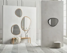 Elope Mirror 73.5 cm, white pigmented oak