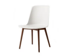 Rely HW71 Chair, walnut/white