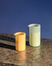 Borosilicate Jug Small, jade light yellow
