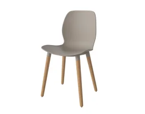 Seed Dining Chair Wood, oiled oak / mocca