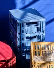 Colour Crate Lid Medium, electric blue