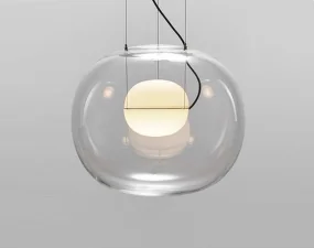 Big One Large PC1336 Pendant Lamp, smoke grey / triplex opal