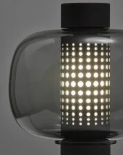 Bonbori Small PC1164 Table Lamp, smoke grey / black matte