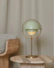 Multi-Lite Table Lamp, desert sage / brass