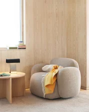 Gem Lounge Chair w/armrests, Brusvik 65 light brown