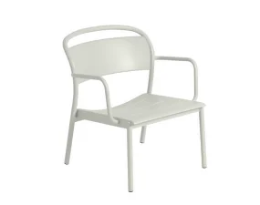 Linear Steel Lounge Armchair, grey