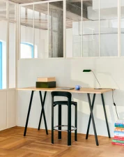 Loop Stand Table 160, oak/black
