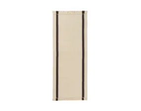 Calm Kelim Runner 80x200, off-white/coffee