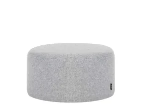 Folk Pouf Low, univerzal grey wool