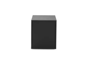 Mass Side Table w. Drawer, black oak