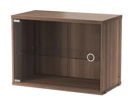 Display Cabinet with Swing Glass Door, walnut