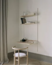 New Works Desk Kit, oak/white