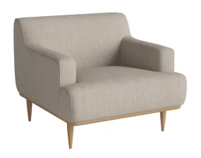 Dover Armchair, oiled oak/Baize sand