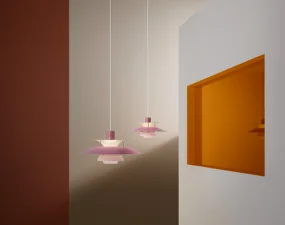 PH 5 Mini Pendant Lamp, hues of rose