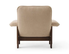 Brasilia Lounge Chair, Bouclé 02/dark stained oak