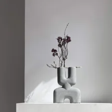 Cobra Vase Double Mini, dark grey