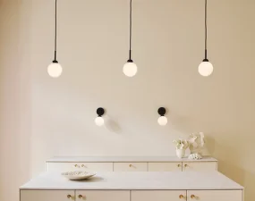 Apiales 1 Pendant, satin black/opal