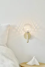 Miira Wall Lamp, brass/optic clear