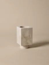 Hew Vase, travertine