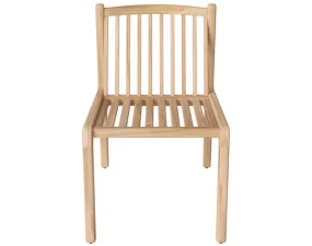 Patio Outdoor Dining Chair, untreated solid teak
