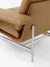 Meantime Lounge Chair AV29, cognac/polished aluminium