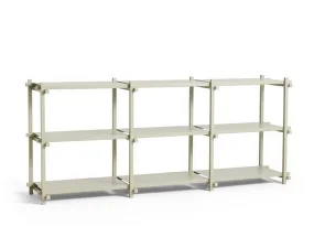 Woody Shelving System Low, smokey grey