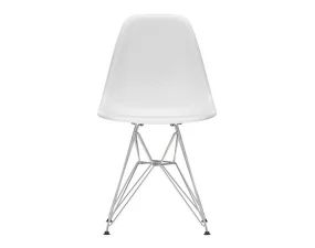 Eames Plastic Side Chair DSR, cotton white/chrome