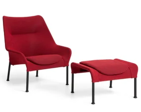 O2 Ottoman, red textile