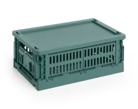 Colour Crate Lid Plastic Small, dark green