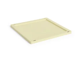 Colour Crate Lid Plastic Cube/Medium Square, light yellow