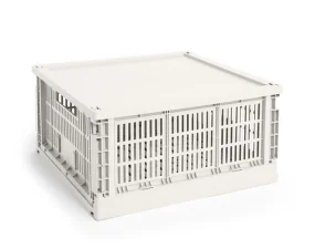 Colour Crate Lid Plastic Large Square, off-white