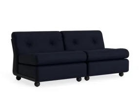 Amanta 2-Seater Sofa, Maglia blue black