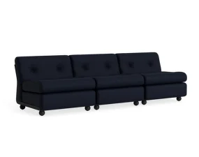 Amanta 3-Seater Sofa, Maglia blue black