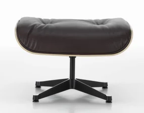 Lounge Chair Ottoman Walnut Dark, Leather Natural F68 chocolate