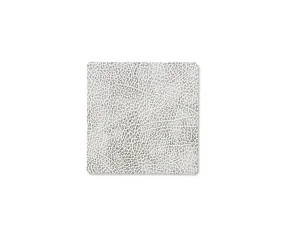 Glass Mat Square Hippo, white-grey