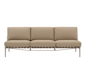 Settle Sofa 3-Seater without armrest, Ribbed Weave 5/taupe