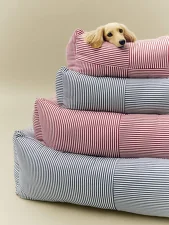 HAY Dogs Bed Zip S, blue and white stripe
