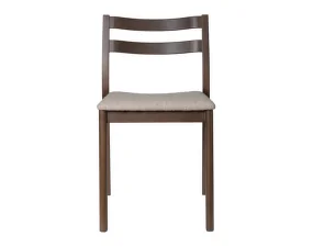 Boda Dining Chair Soft Bouclé, dark stained beech/natural