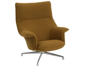 Doze Lounge Chair Swivel, Hearth 8 / polished aluminum