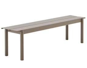 Linear Steel Bench 170 cm, taupe