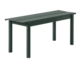 Linear Steel Bench 110 cm, dark green