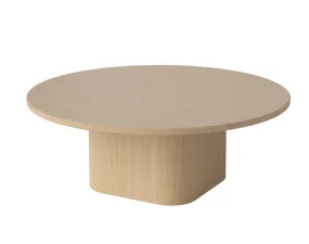 Eida Coffee Table Ø90 H32, white pigmented oiled oak