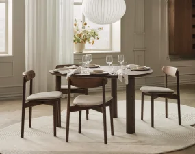 Merge Upholstered Dining Chair Dark Oak, sand