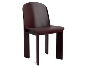 Chisel 65 Chair, dark bordeaux lacquered beech