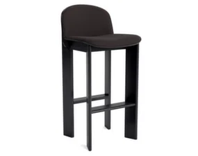 Chisel 35 Bar Stool H75, black lacquered oak / Steelcut Trio 383