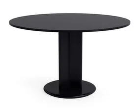 Chisel 29 Table Round Ø120, black lacquered oak