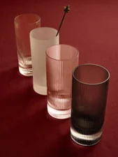 Ripple Highball Glasses Set of 2, blush