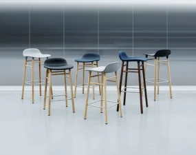Form Bar Chair 75 cm Oak, grey