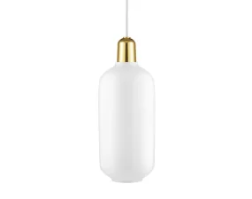 Amp Lamp Large, white/brass