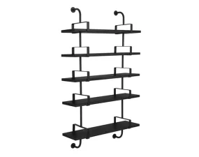 Démon Shelf 2 95 cm, 5 Shelves, black stained ash